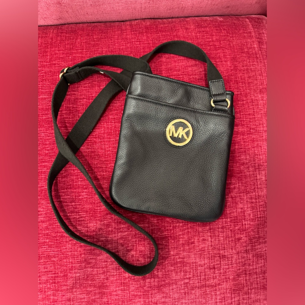 Michael Kors Black and Gold Crossbody Bag